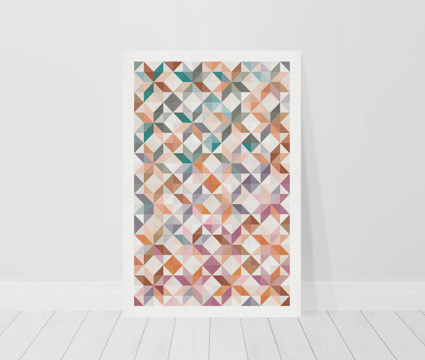 Geometric patchwork stars print