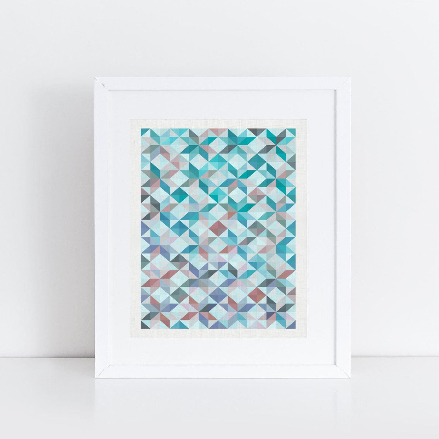 Geometric patchwork stars print