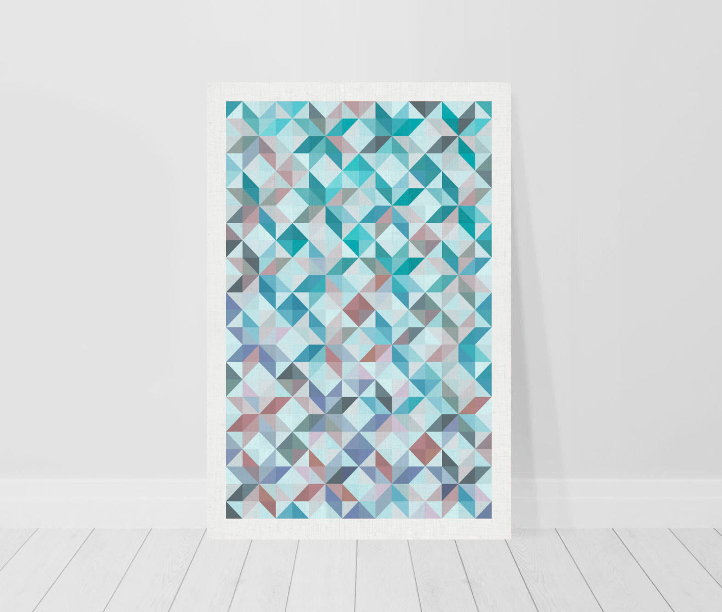 Geometric patchwork stars print