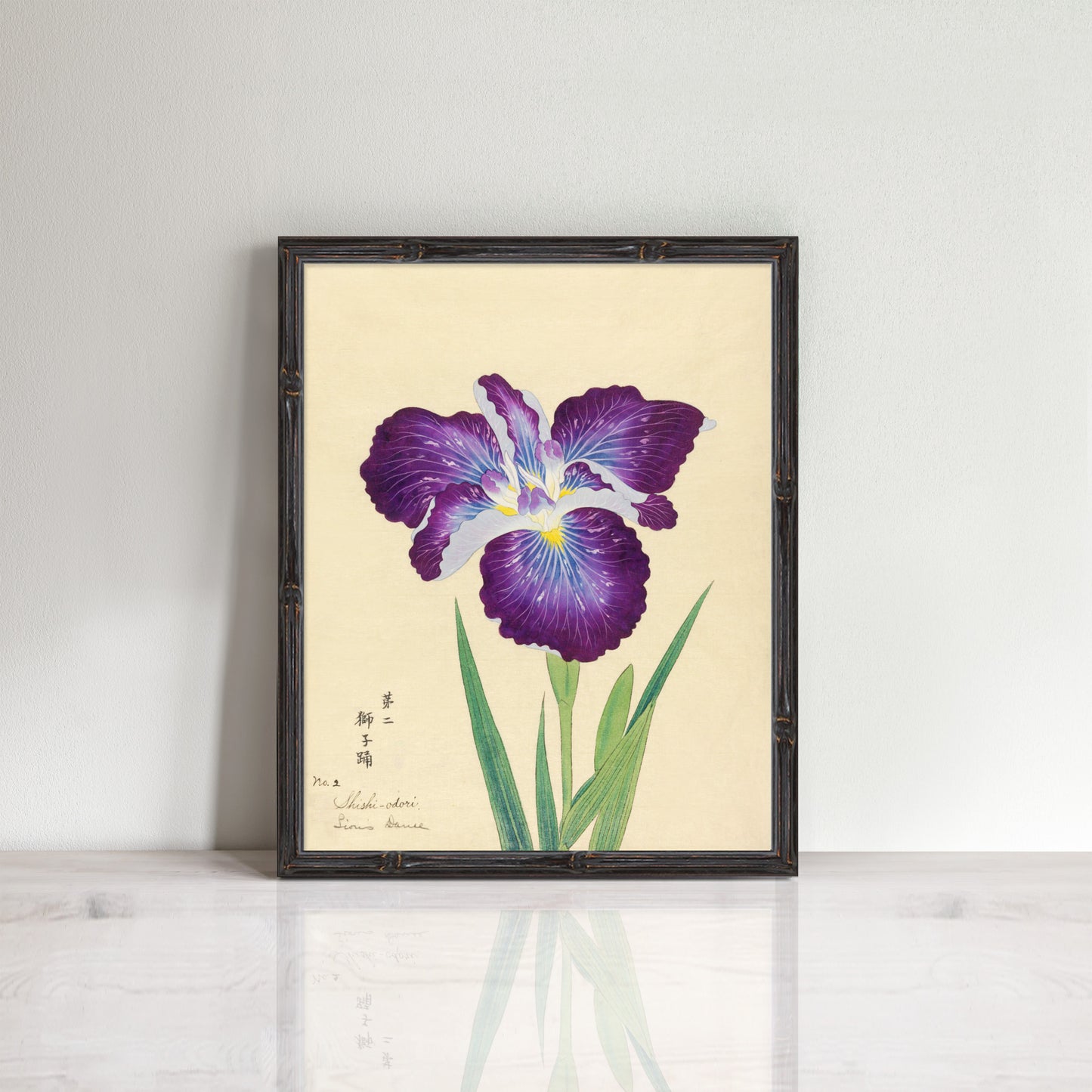 Vintage Japanese iris flower prints