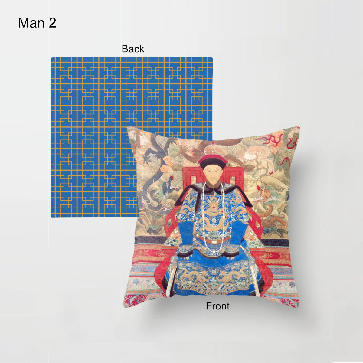 Chinese ancestor prince cushion cover
