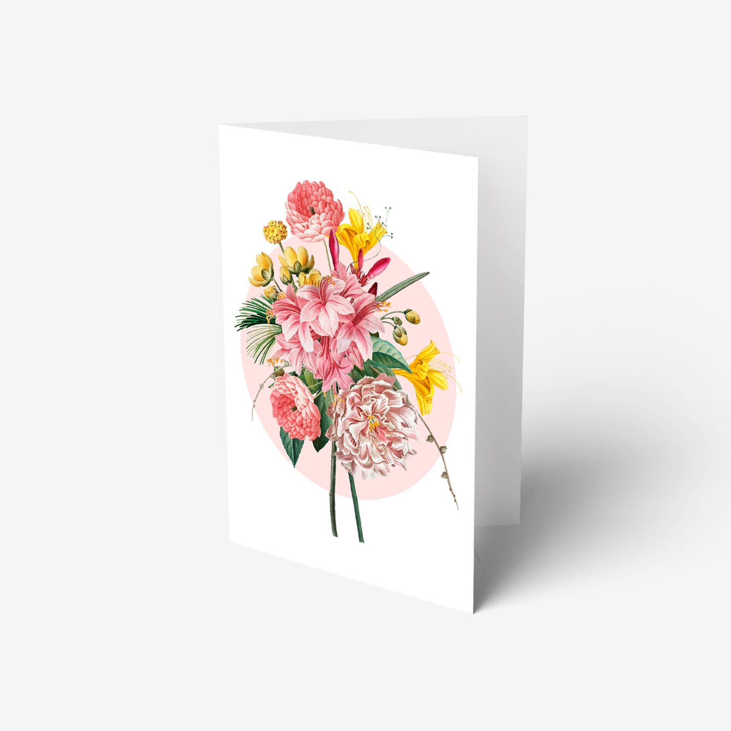 Bouquet floral art greeting cards set of six