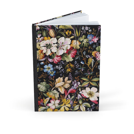 Floral pattern hardcover journal notebook