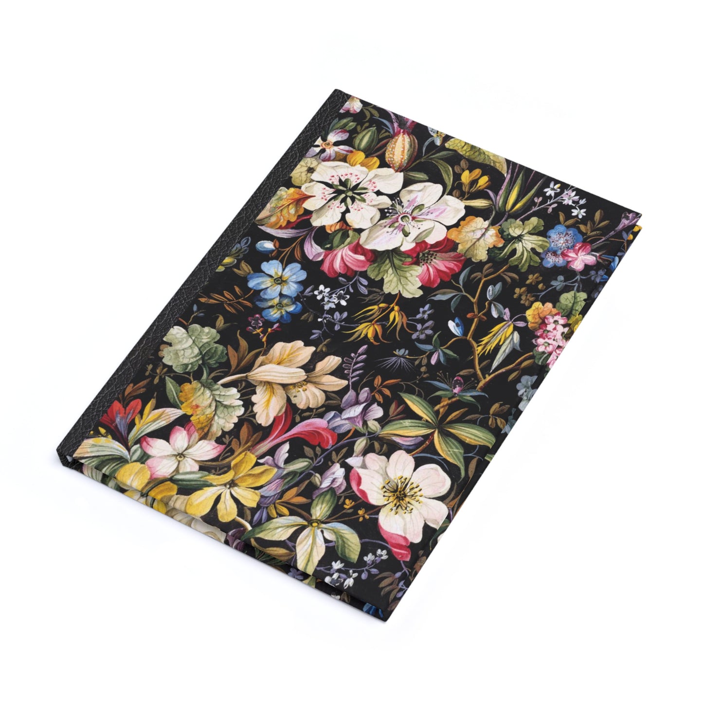 beautiful hardcover journal with a dark vintage vibe floral pattern cover