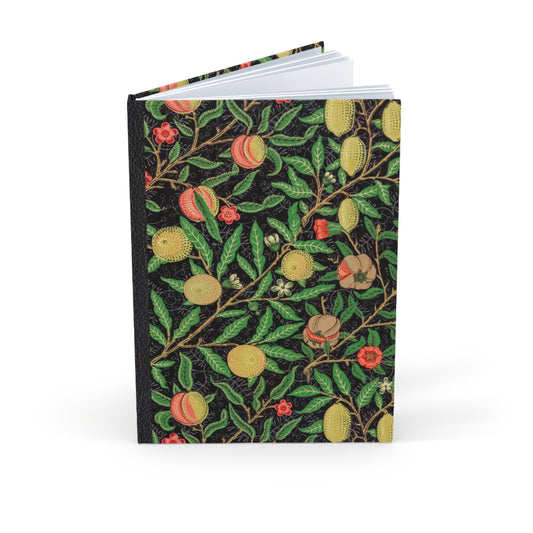 Hardcover journal notebook with vintage fruit design