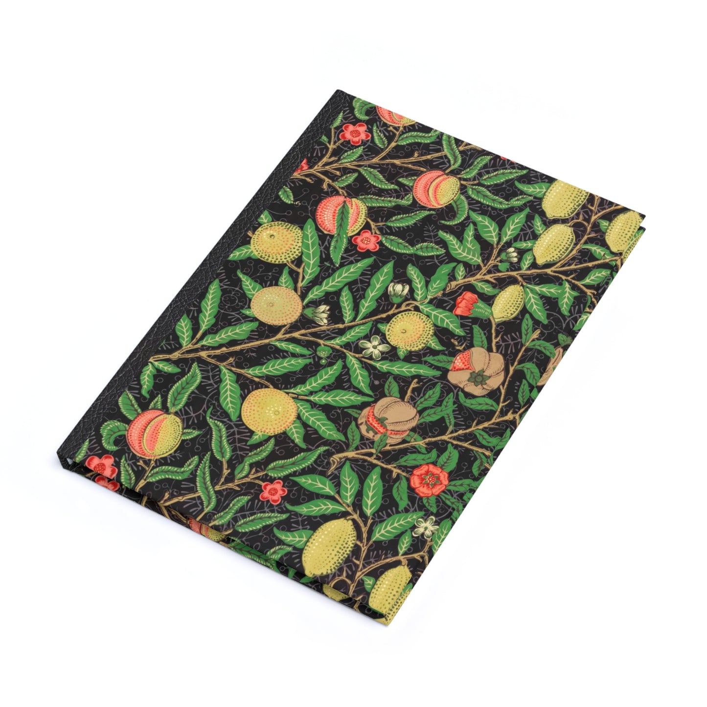 beautiful hardcover journal with a dark vintage vibe floral fruit cover