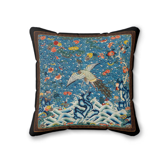 Chinese peacock cushion cover
