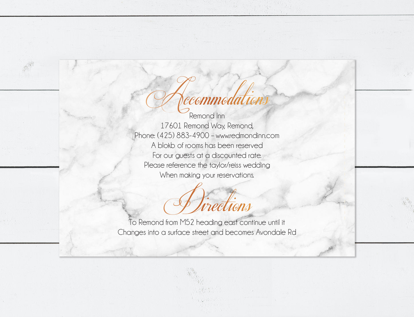 Marble wedding invitation - PRINTABLE FILE