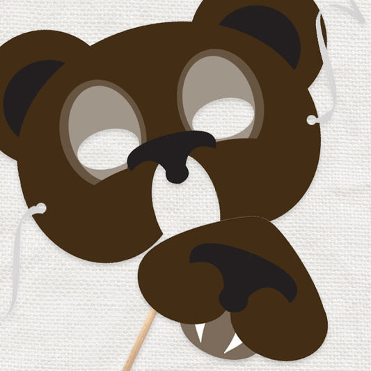 grizzly bear mask - PRINTABLE FILE
