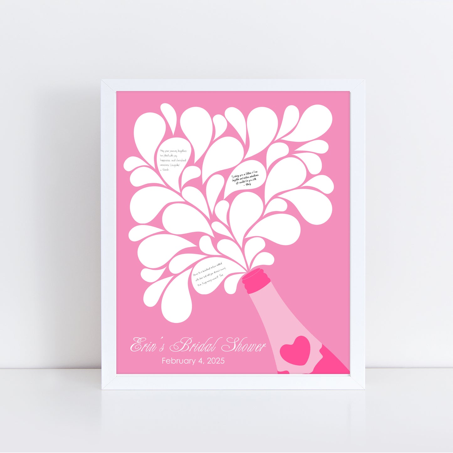 Champagne Splash Signature Guest Book Alternative – Event Poster