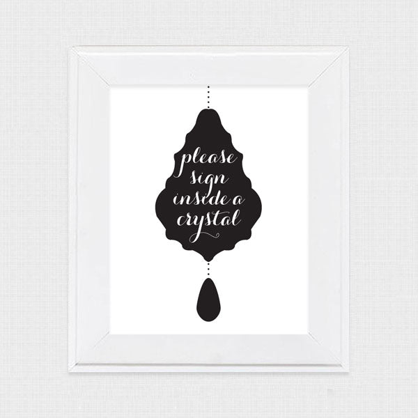 FREE chandelier guest book sign