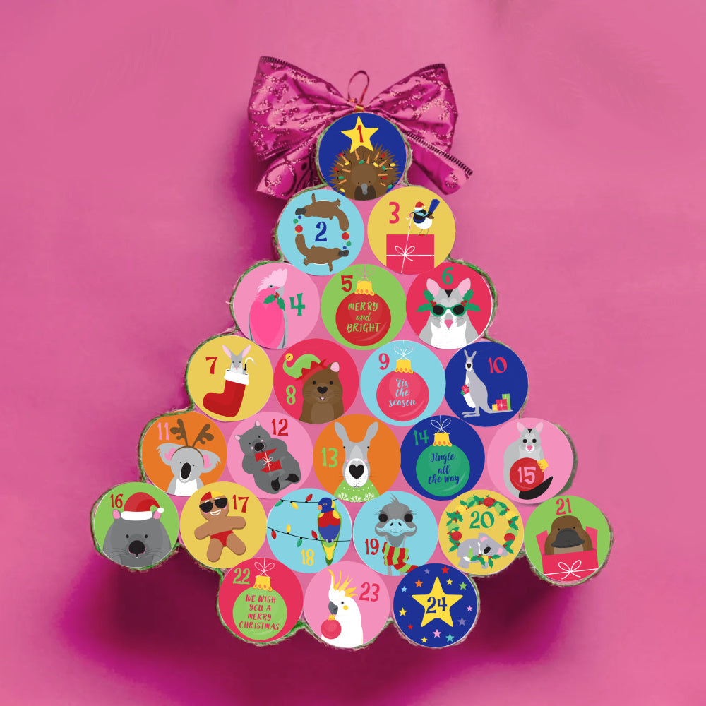 Australian Christmas Advent Circles - PRINTABLE FILE
