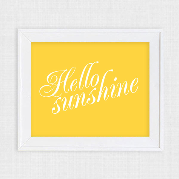 Hello sunshine yellow print