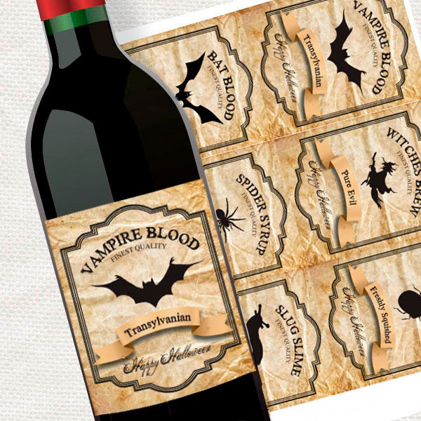 halloween disgusting drinks labels - PRINTABLE FILE