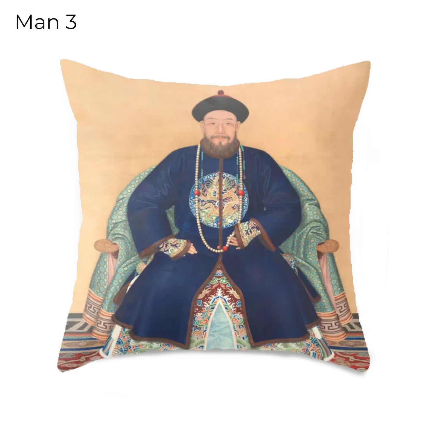 Chinese Ancestor Portrait Cushion Covers