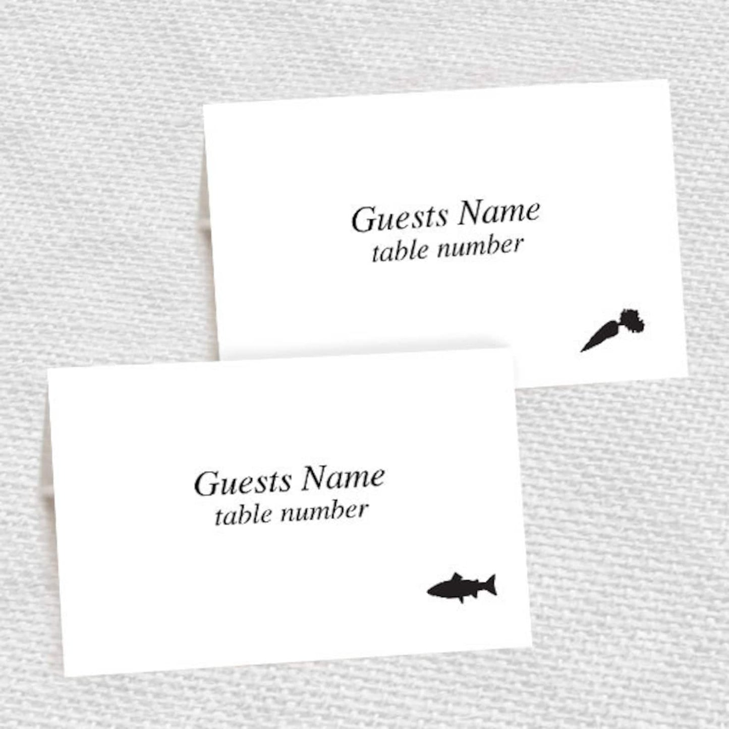 meal choice place cards - PRINTABLE FILE