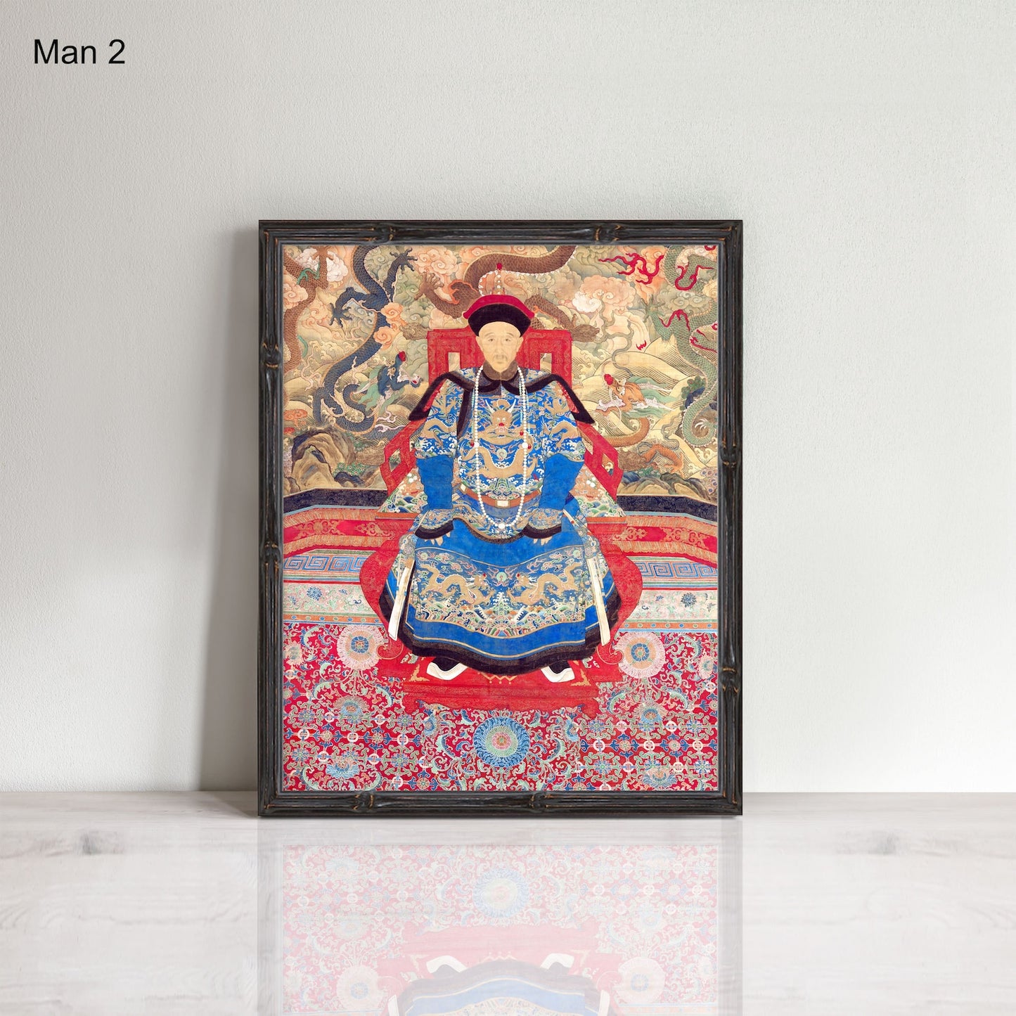 Vintage Chinese ancestor portrait prints