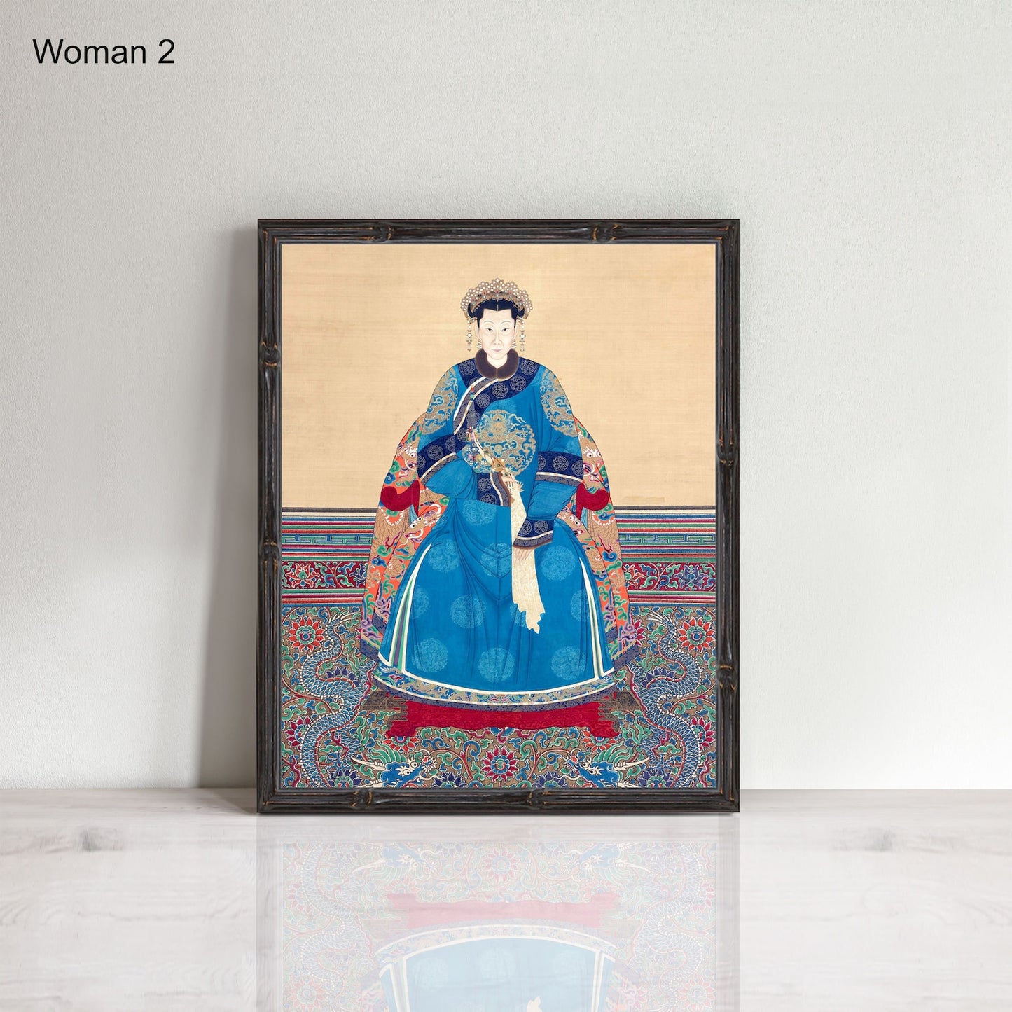 Vintage Chinese ancestor portrait prints