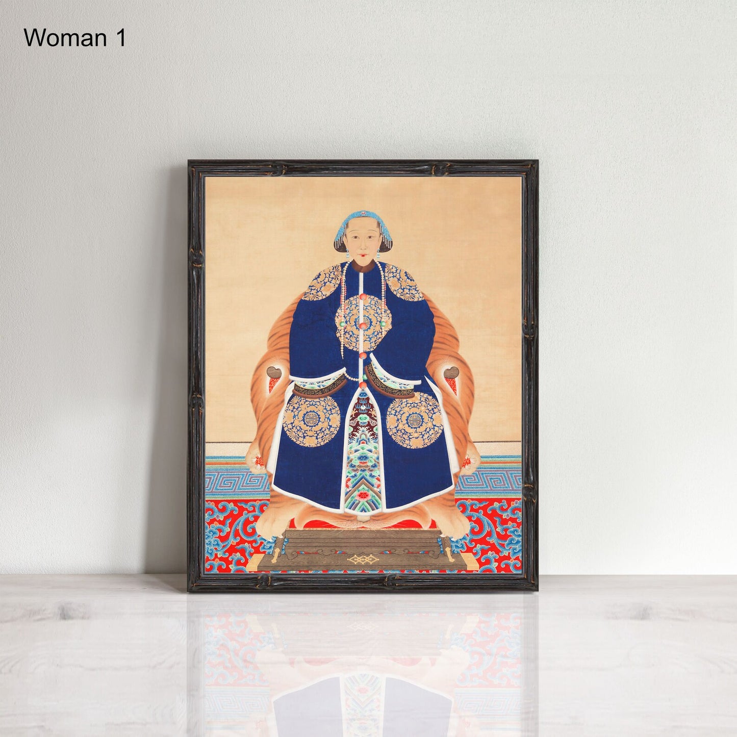 Vintage Chinese ancestor portrait prints