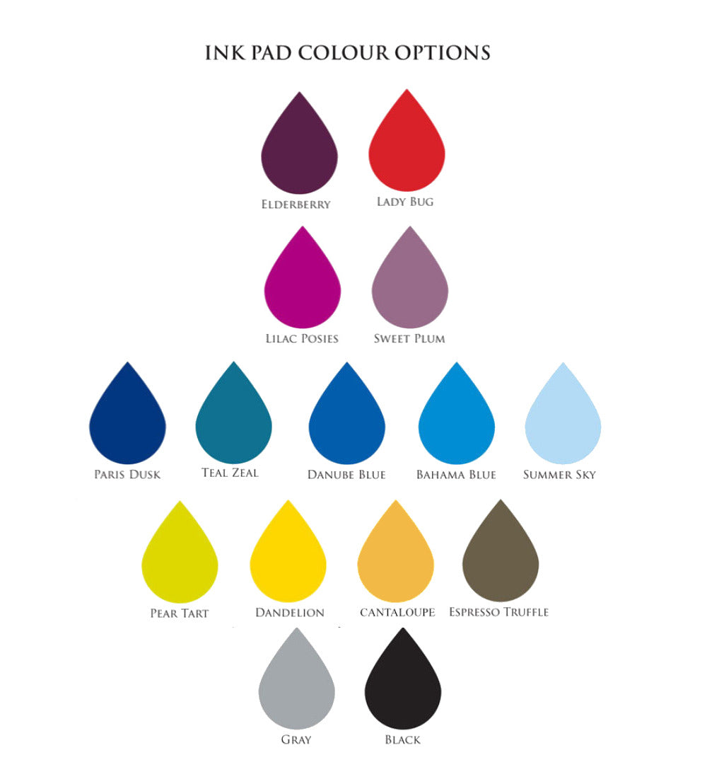 Ink pad set for fingerprint guest book - choose your own colours