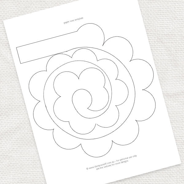 FREE paper rose template