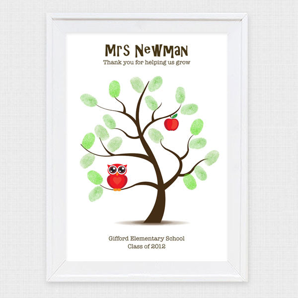 custom-teacher-gift-fingerprint-tree-with-owl-creative-monsoon for Teacher Fingerprint Tree Free Printable Custom teacher gift fingerprint tree with owl – creative monsoon for Teacher Fingerprint Tree Free Printable