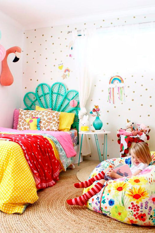 Vibrant whimsical kids room