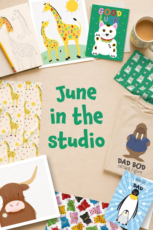 June in the Studio: New Illustrations, Surface Pattern Designs & Colourful Creations