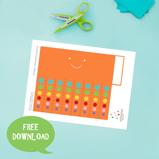 FREE download - octopus scissor skill template