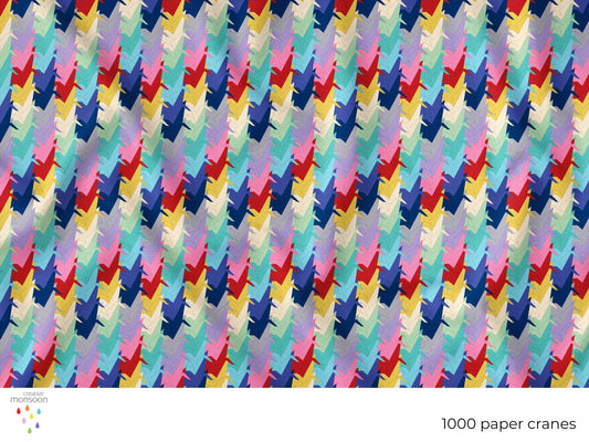 1000 Paper Cranes Surface Pattern Design for Fabric, Homewares and Product Design