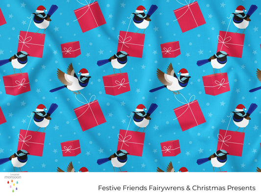 Festive Friends Fairywrens & Christmas Presents