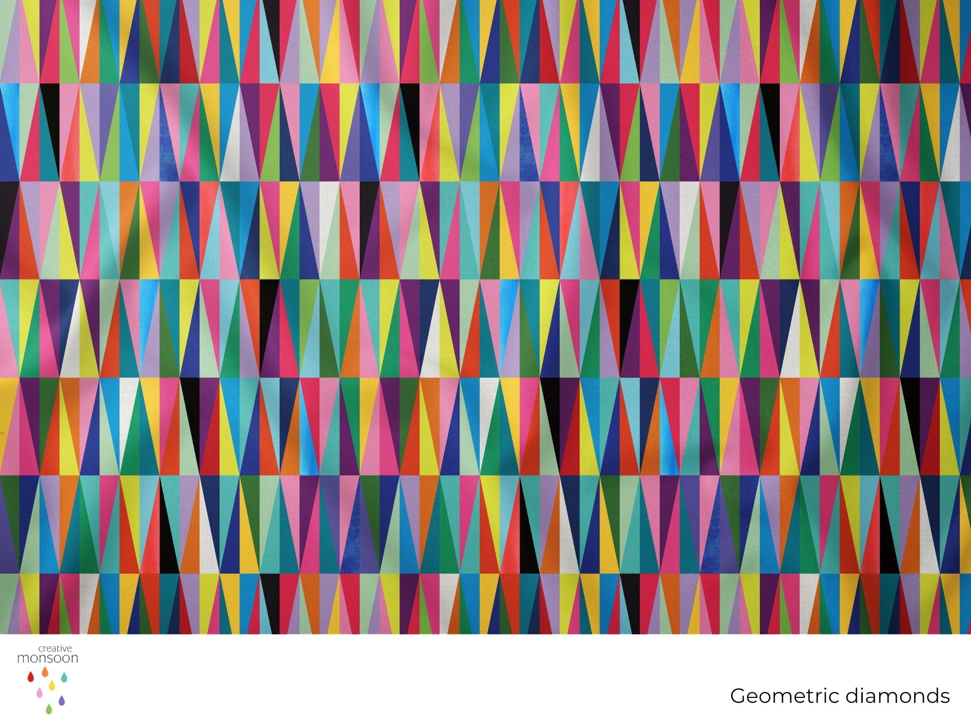 Geometric Diamonds Surface Pattern Design for Fabric, Homewares and In ...