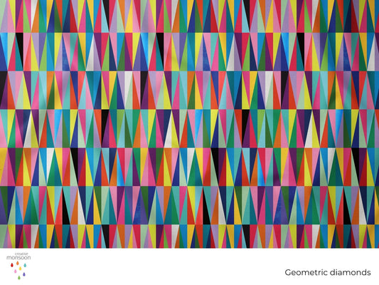 Geometric Diamonds Surface Pattern Design for Fabric, Homewares and Interiors