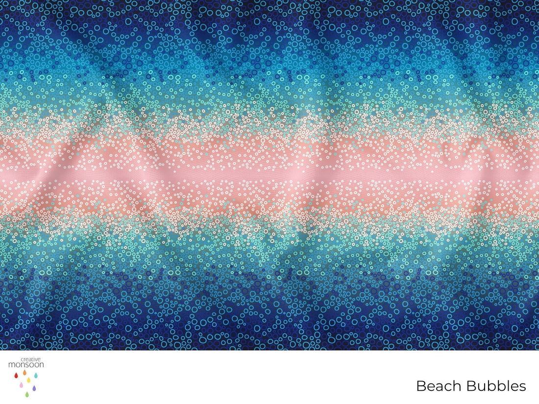 Beach Bubbles Abstract Surface Pattern Design for Fabric, Homewares and Interiors