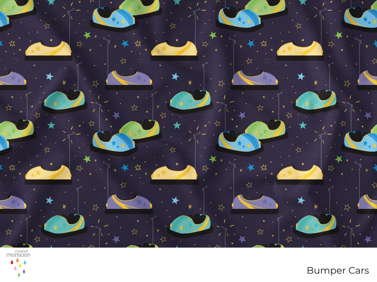Bumper Cars Surface Pattern Design for Fabric, Kids Products and Homew ...