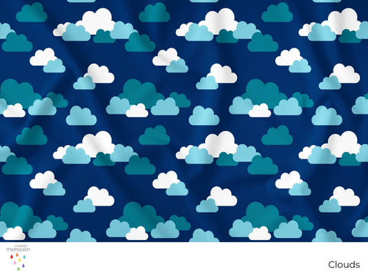 Clouds Surface Pattern Design for Fabric, Kids Products and Homewares