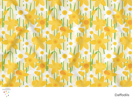 Daffodils Floral Surface Pattern Design for Fabric, Homewares and Product Design