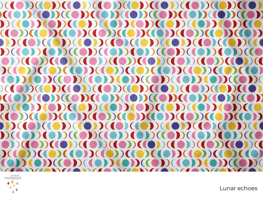 Moon Floor Pattern Lunar Echoes Abstract Moon Phase Surface Pattern Design for Fabric, Ho ...