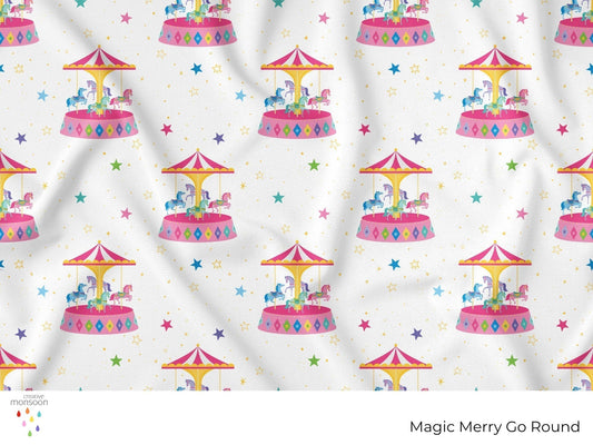 merry go round design by Australian surface pattern designer Creative Monsoon