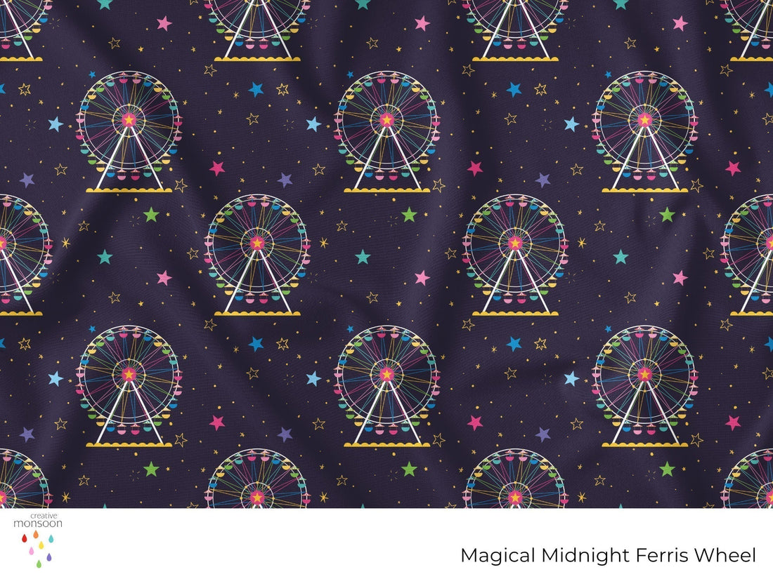 Ferris wheel design by Australian surface pattern designer Creative Monsoon