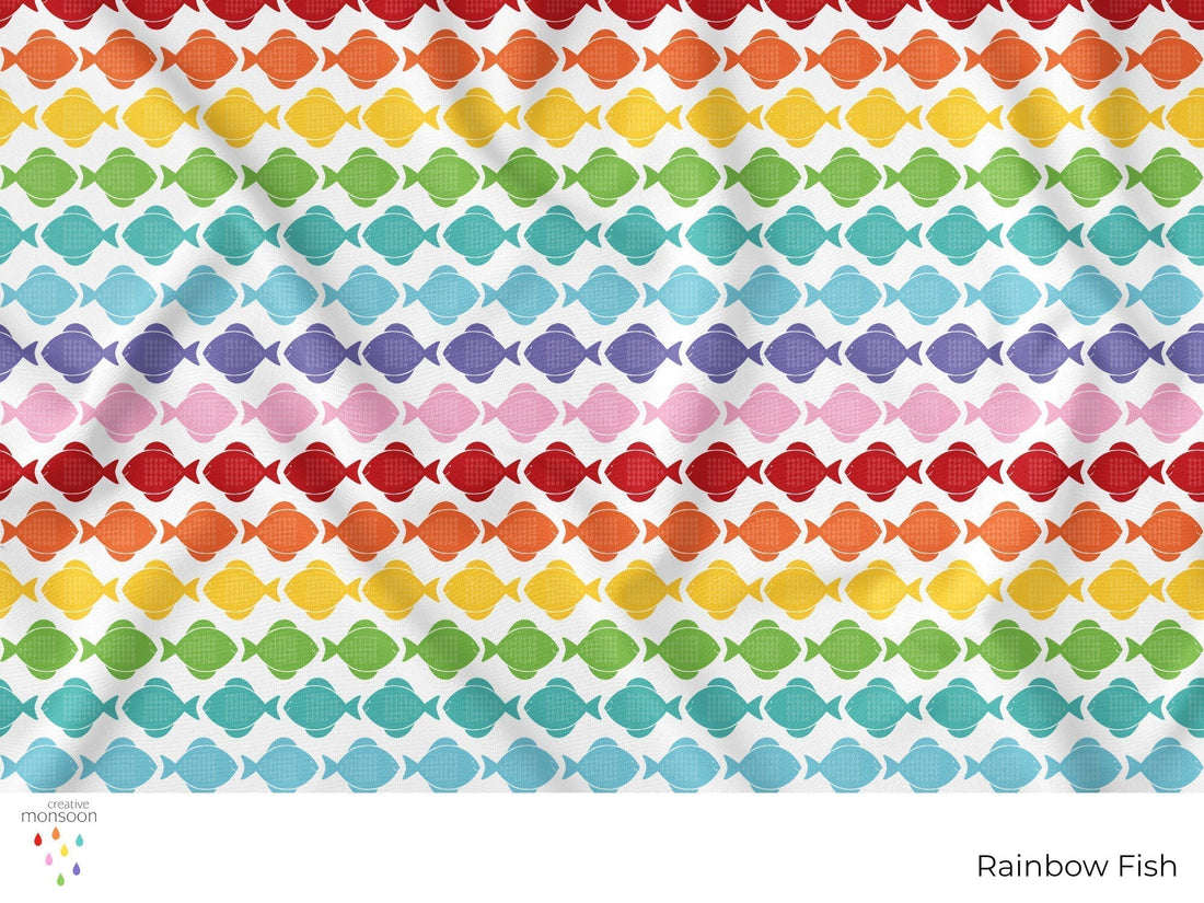 Rainbow Fish Surface Pattern Design for Fabric, Kids Products and Homewares