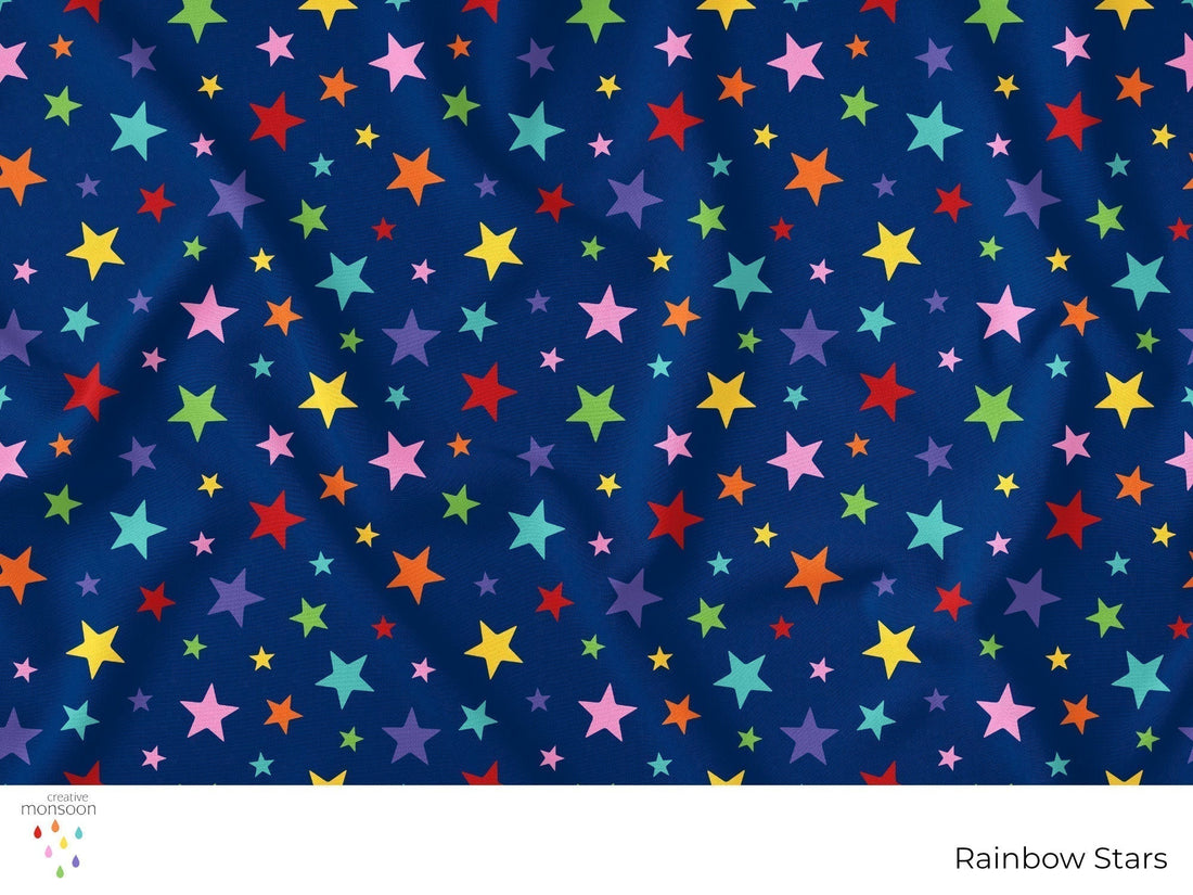 Rainbow Stars Surface Pattern Design for Fabric, Kids Products and Homewares