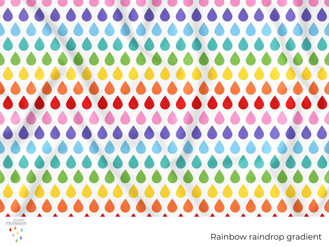 Rainbow raindrop gradient