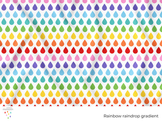 Rainbow raindrop gradient