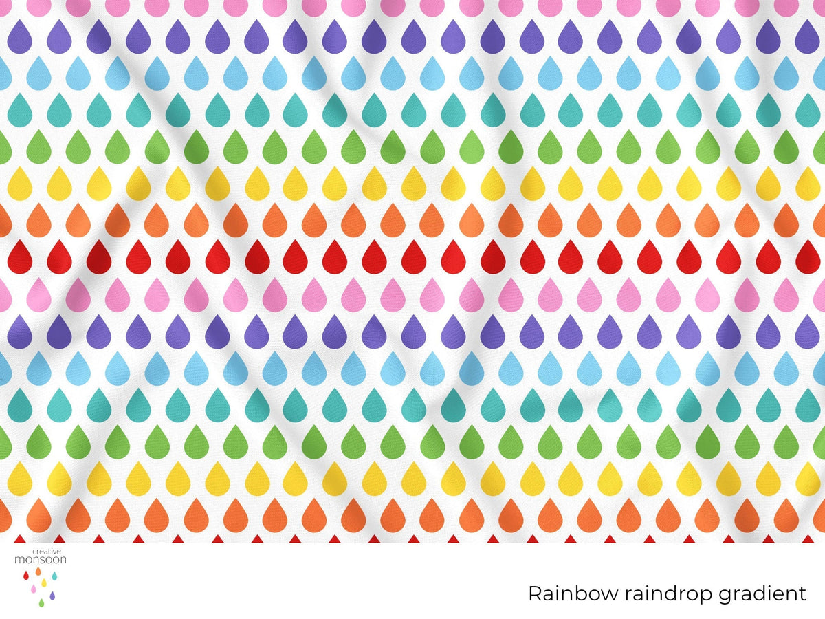 Rainbow Raindrop Gradient Surface Pattern Design for Fabric, Homewares ...