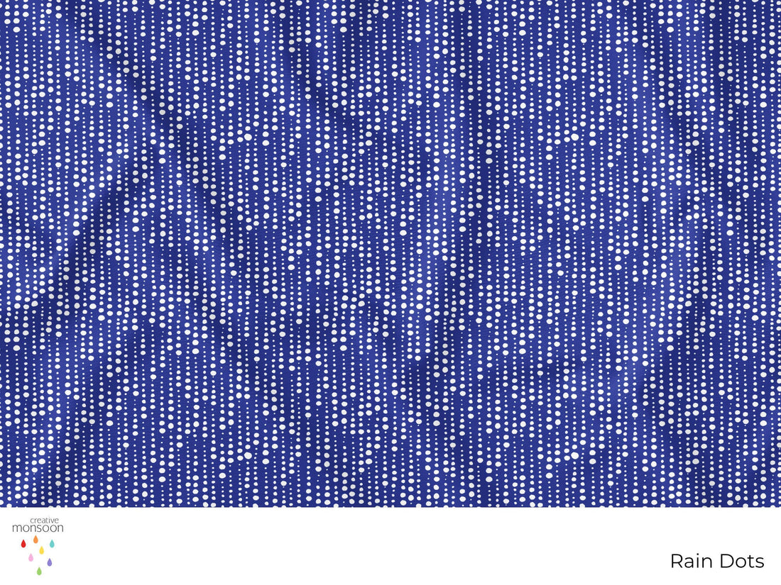 Rain Dots Abstract Surface Pattern Design for Fabric, Homewares and Interiors