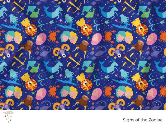 Signs of the Zodiac Surface Pattern Design for Fabric, Homewares and Product Design