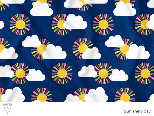 Sun Shiny Day Surface Pattern Design for Fabric, Kids Products and Homewares