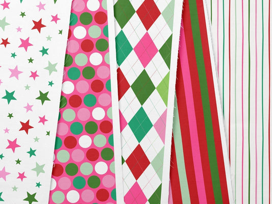 Colourful Christmas Basics Surface Pattern Collection for Fabric, Stationery and Homewares