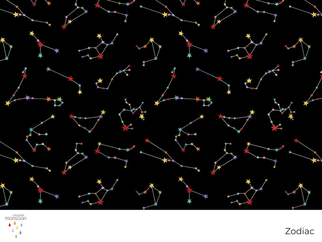 Zodiac Constellations Surface Pattern Design for Fabric, Homewares and Product Design
